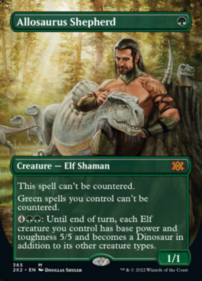 Allosaurus Shepherd (Borderless Alternate Art) [Double Masters 2022] - Evolution TCG