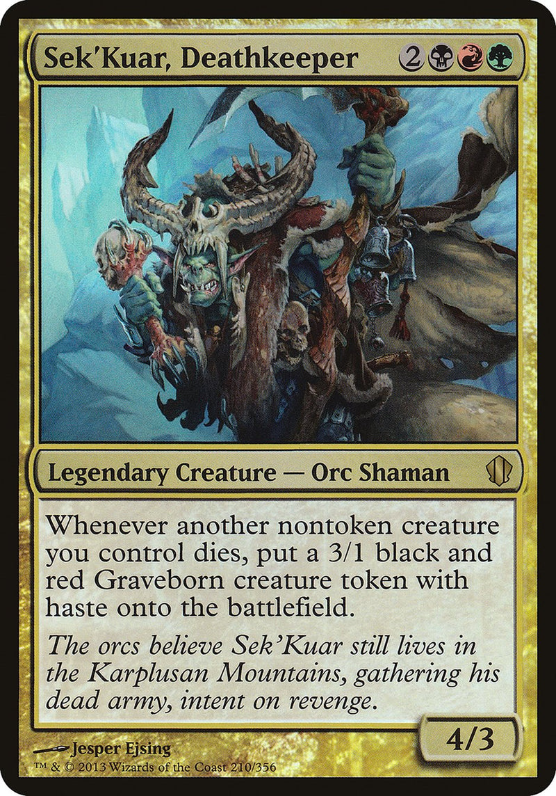 Sek'Kuar, Deathkeeper (Oversized) [Commander 2013 Oversized] - Evolution TCG