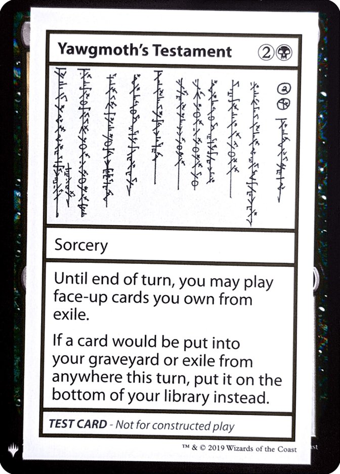 Yawgmoth's Testament [Mystery Booster Playtest Cards] - Evolution TCG