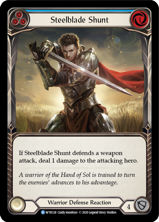 Steelblade Shunt (Blue) [U-WTR128] (Welcome to Rathe Unlimited)  Unlimited Normal - Evolution TCG