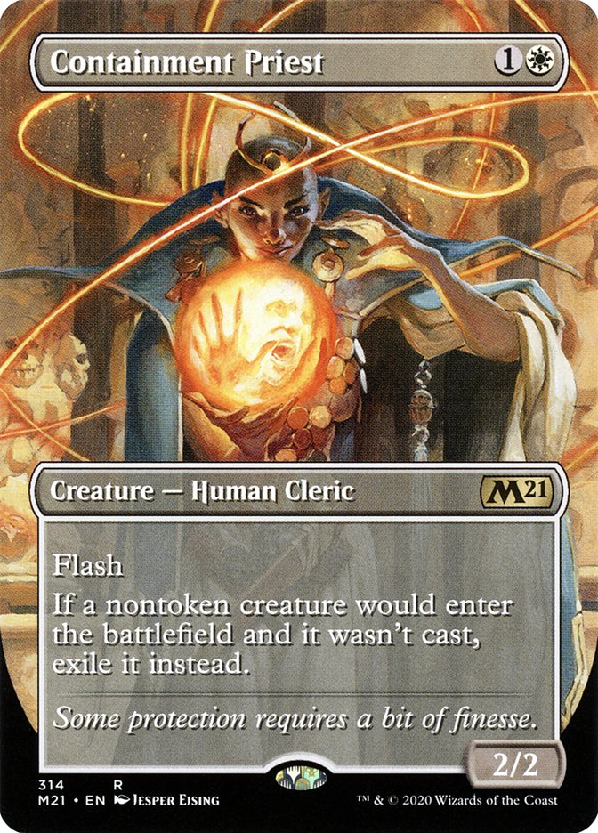 Containment Priest (Borderless Alternate Art) [Core Set 2021] - Evolution TCG