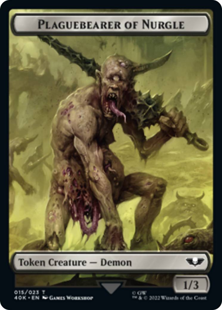 Astartes Warrior // Plaguebearer of Nurgle Double-Sided Token [Warhammer 40,000 Tokens] - Evolution TCG