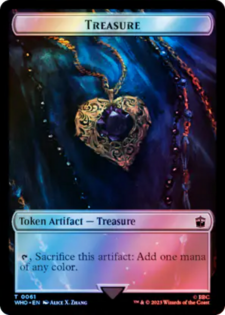 Alien // Treasure (0061) Double-Sided Token (Surge Foil) [Doctor Who Tokens] - Evolution TCG