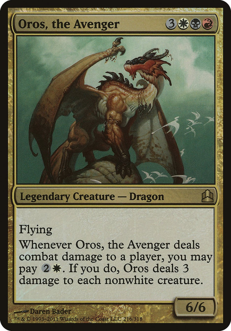 Oros, the Avenger (Oversized) [Commander 2011 Oversized] - Evolution TCG