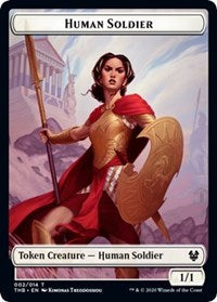 Human Soldier // Wolf Double-Sided Token [Theros Beyond Death Tokens] - Evolution TCG