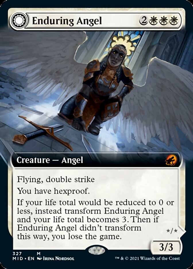 Enduring Angel // Angelic Enforcer (Extended Art) [Innistrad: Midnight Hunt] - Evolution TCG