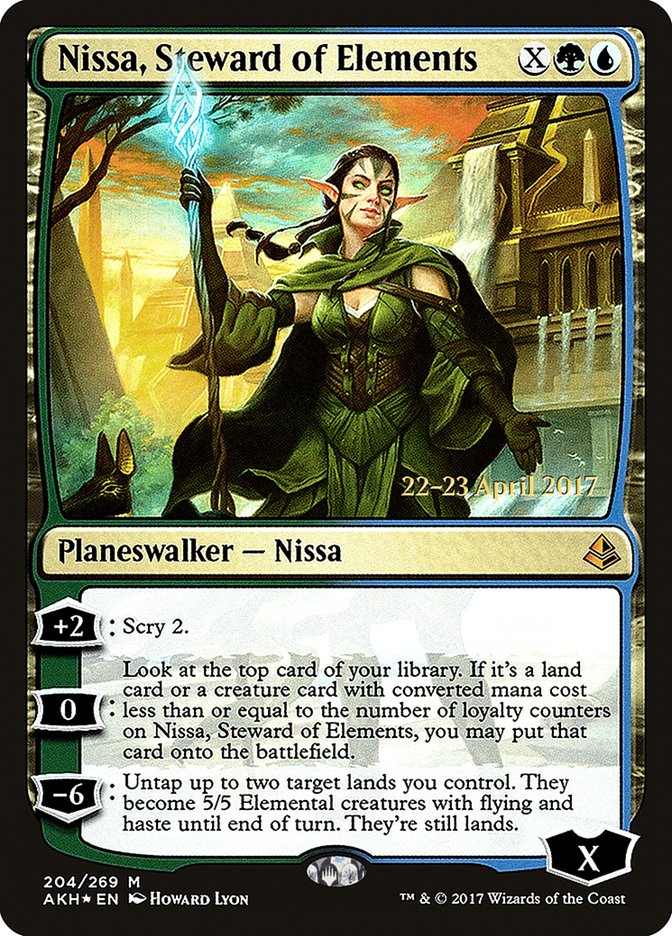 Nissa, Steward of Elements [Amonkhet Prerelease Promos] - Evolution TCG