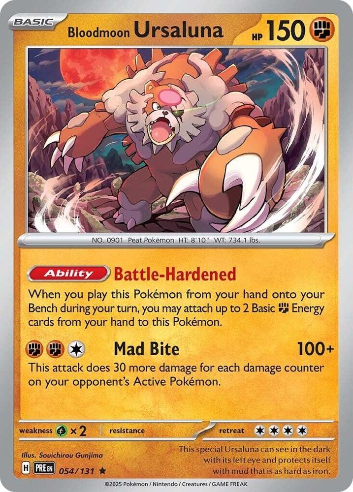 Bloodmoon Ursaluna (054/131) [Scarlet & Violet: Prismatic Evolutions] - Evolution TCG