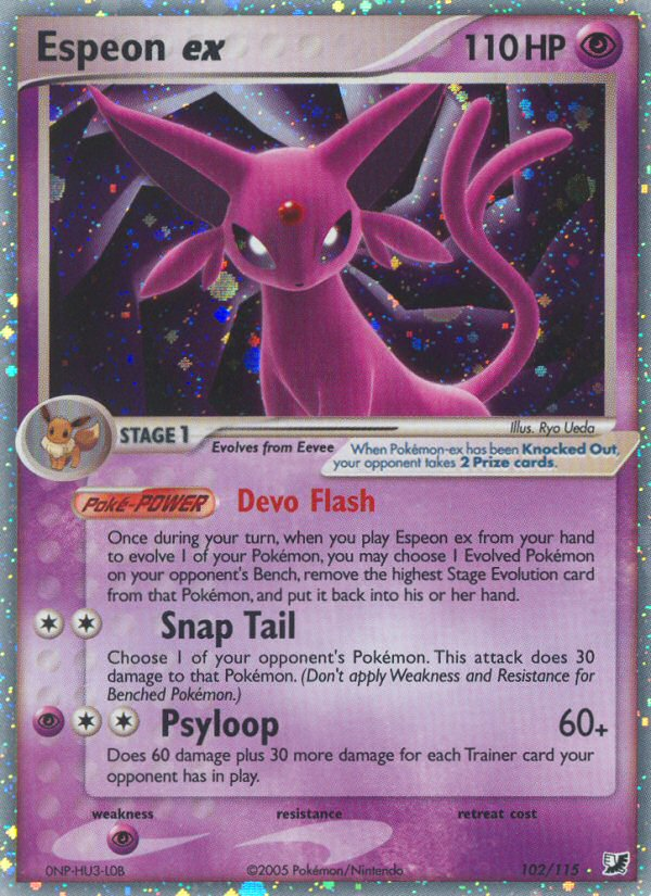 Espeon ex (102/115) [EX: Unseen Forces] - Evolution TCG