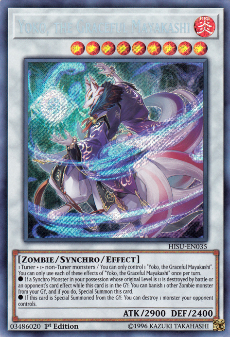 Yoko, the Graceful Mayakashi [HISU-EN035] Secret Rare - Evolution TCG