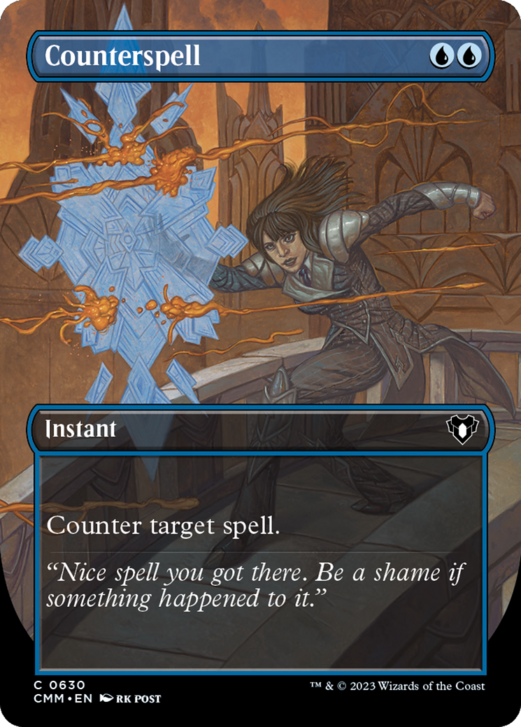 Counterspell (Borderless Alternate Art) [Commander Masters] - Evolution TCG