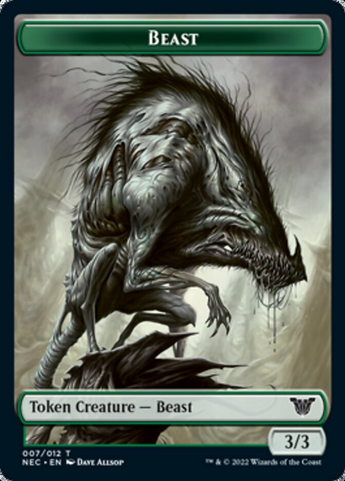 Beast // Treasure Double-Sided Token [Kamigawa: Neon Dynasty Commander Tokens] - Evolution TCG