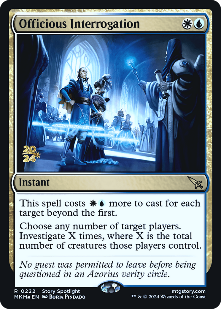 Officious Interrogation [Murders at Karlov Manor Prerelease Promos] - Evolution TCG