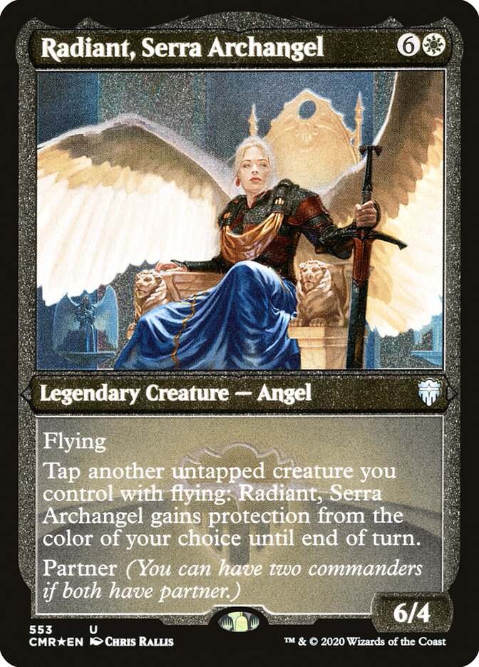 Radiant, Serra Archangel (Etched) [Commander Legends] - Evolution TCG