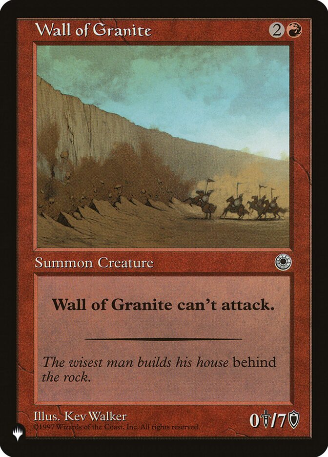 Wall of Granite [The List] - Evolution TCG