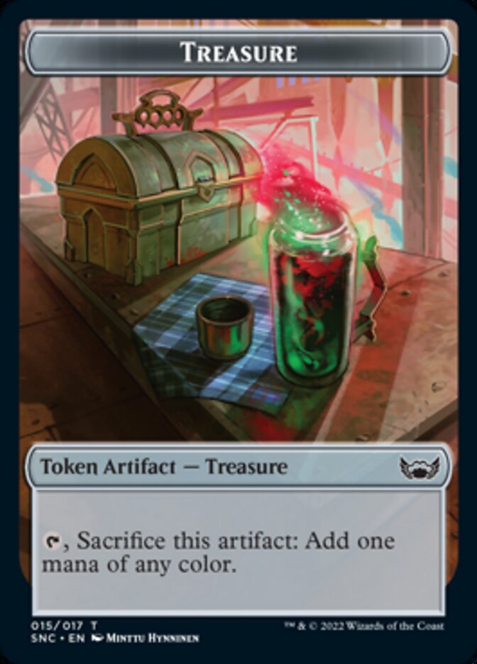 Ooze (026) // Treasure (015) Double-Sided Token [Streets of New Capenna Commander Tokens] - Evolution TCG