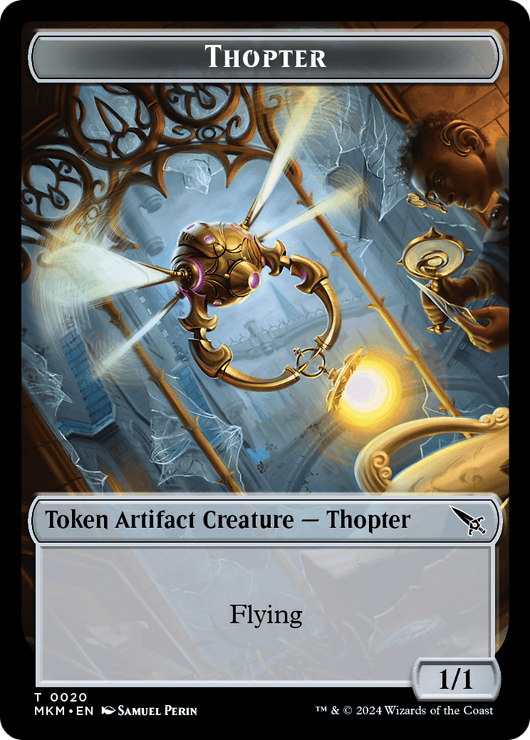 Thopter (0020) // Merfolk Double-Sided Token [Murders at Karlov Manor Tokens] - Evolution TCG