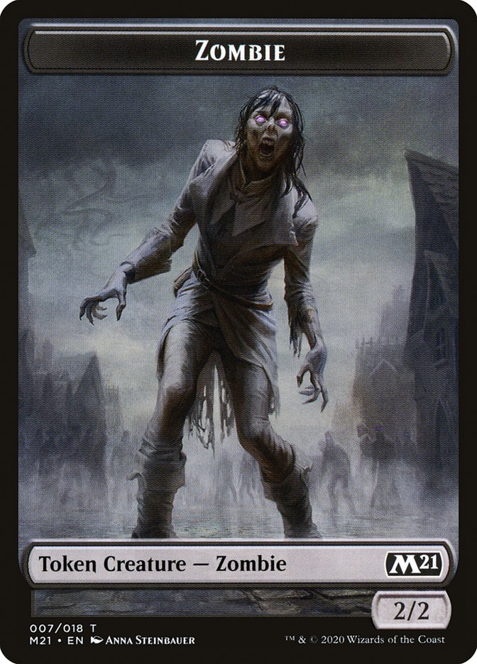 Demon // Zombie Double-Sided Token [Core Set 2021 Tokens] - Evolution TCG
