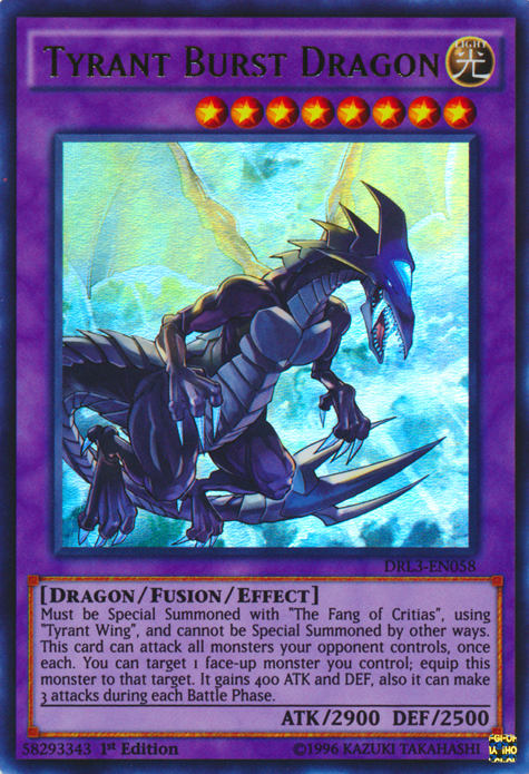 Tyrant Burst Dragon [DRL3-EN058] Ultra Rare - Evolution TCG