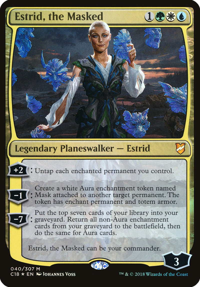 Estrid, the Masked (Oversized) [Commander 2018 Oversized] - Evolution TCG