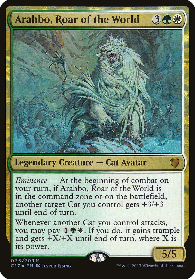 Arahbo, Roar of the World (Oversized) [Commander 2017 Oversized] - Evolution TCG