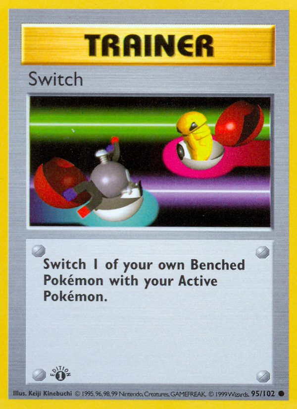 Switch (95/102) (Shadowless) [Base Set 1st Edition] - Evolution TCG