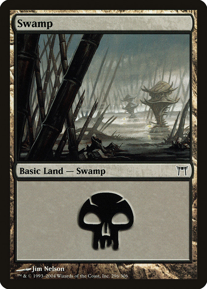 Swamp (296) [Champions of Kamigawa] - Evolution TCG