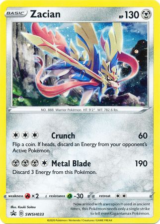 Zacian (SWSH033) [Sword & Shield: Black Star Promos] - Evolution TCG