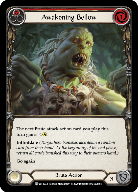 Awakening Bellow (Red) [U-WTR032] (Welcome to Rathe Unlimited)  Unlimited Rainbow Foil - Evolution TCG