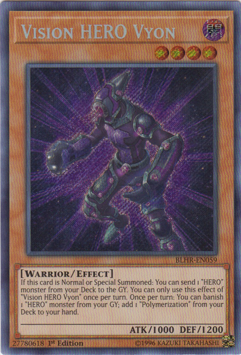 Vision Hero Vyon [BLHR-EN059] Secret Rare - Evolution TCG