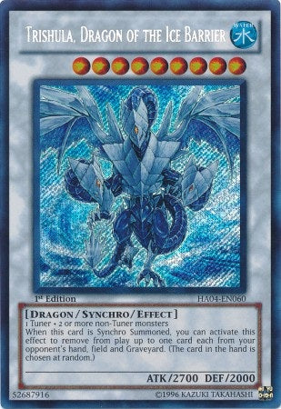 Trishula, Dragon of the Ice Barrier [HA04-EN060] Secret Rare - Evolution TCG