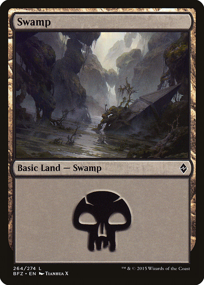 Swamp (264) [Battle for Zendikar] - Evolution TCG