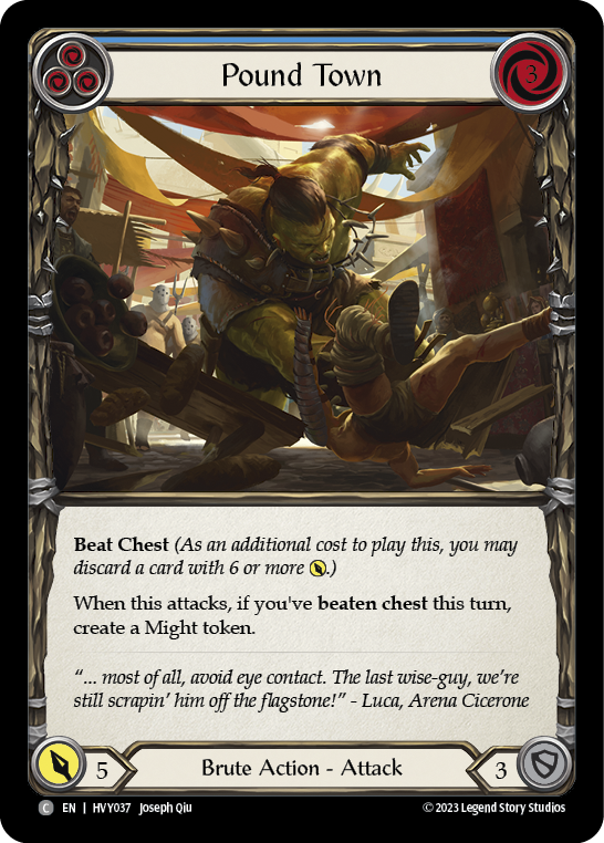 Pound Town (Blue) [HVY037] (Heavy Hitters) - Evolution TCG