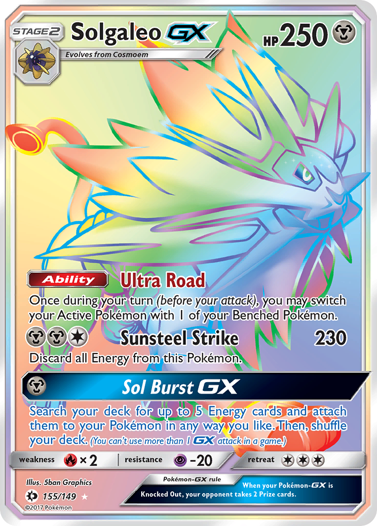 Solgaleo GX (155/149) [Sun & Moon: Base Set] - Evolution TCG