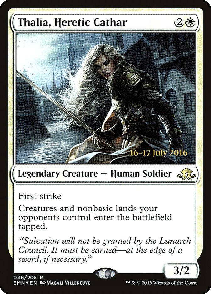 Thalia, Heretic Cathar [Eldritch Moon Prerelease Promos] - Evolution TCG
