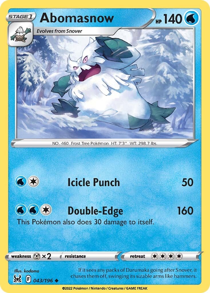 Abomasnow (043/196) [Sword & Shield: Lost Origin] - Evolution TCG