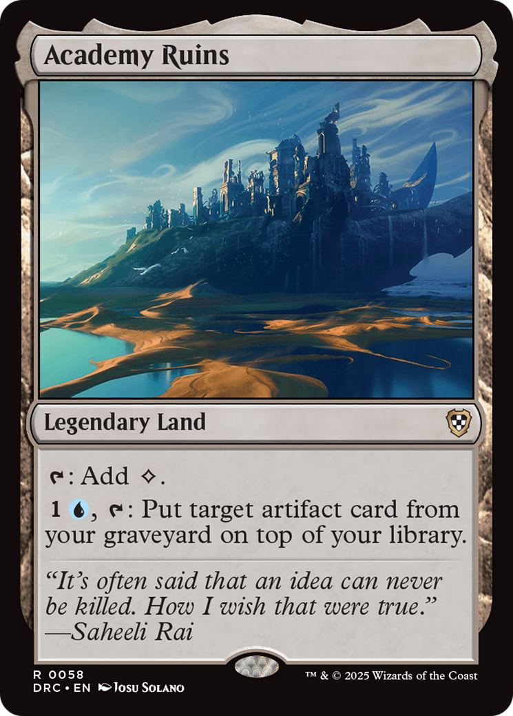 Academy Ruins [Aetherdrift Commander] - Evolution TCG