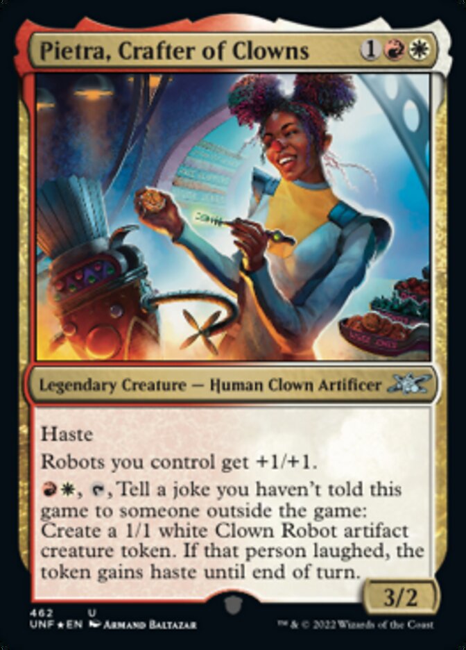 Pietra, Crafter of Clowns (Galaxy Foil) [Unfinity] - Evolution TCG