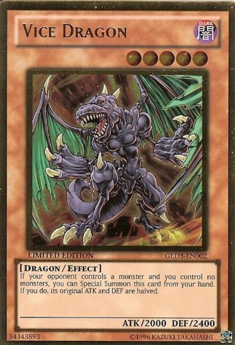 Vice Dragon [GLD3-EN002] Gold Rare - Evolution TCG