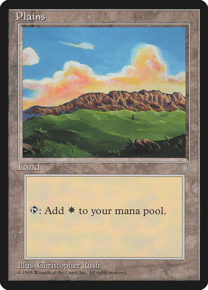 Plains (Eyes Bottom Left) [Ice Age] - Evolution TCG