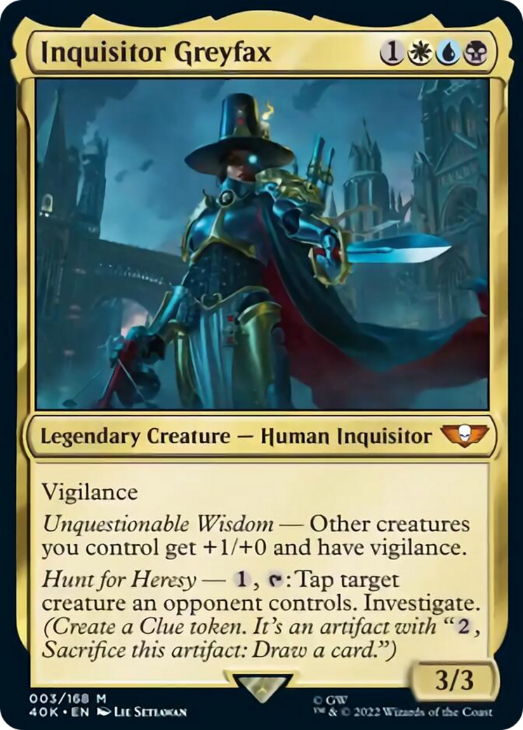 Inquisitor Greyfax (Surge Foil) [Warhammer 40,000] - Evolution TCG