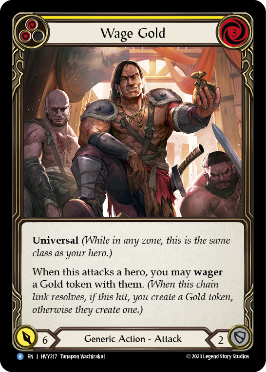 Wage Gold (Yellow) [HVY217] (Heavy Hitters) - Evolution TCG