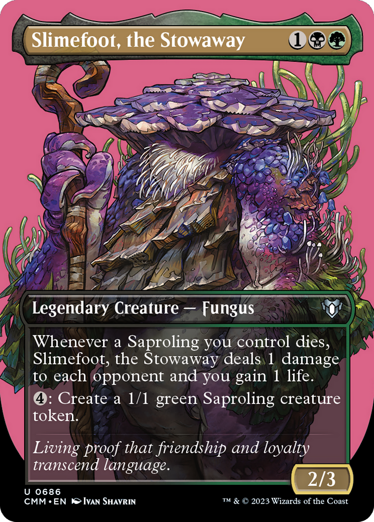 Slimefoot, the Stowaway (Borderless Profile) [Commander Masters] - Evolution TCG