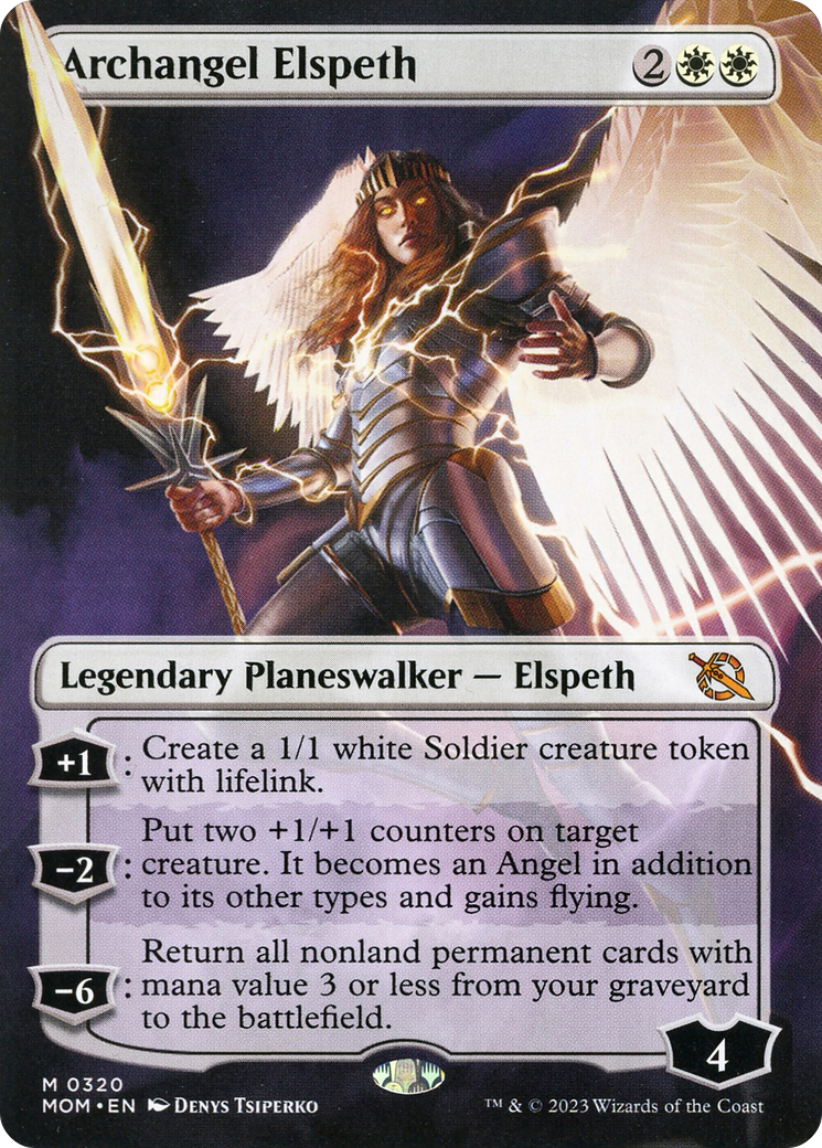 Archangel Elspeth (Borderless Alternate Art) [March of the Machine] - Evolution TCG