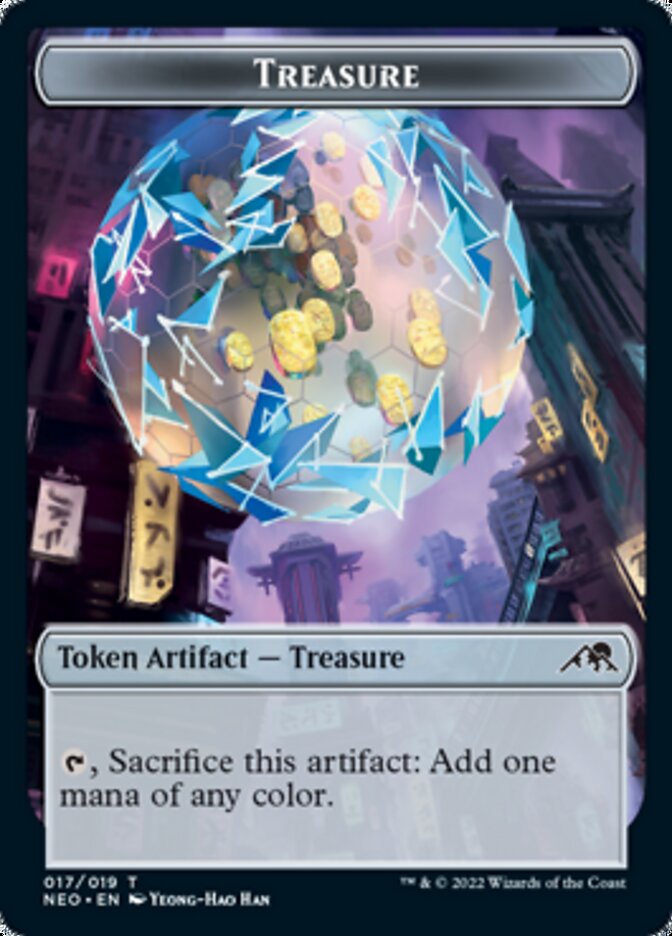 Plant // Treasure Double-Sided Token [Kamigawa: Neon Dynasty Commander Tokens] - Evolution TCG