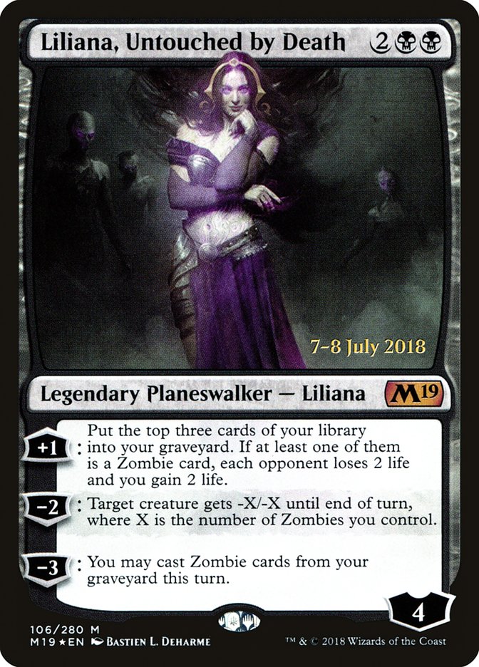 Liliana, Untouched by Death [Core Set 2019 Prerelease Promos] - Evolution TCG