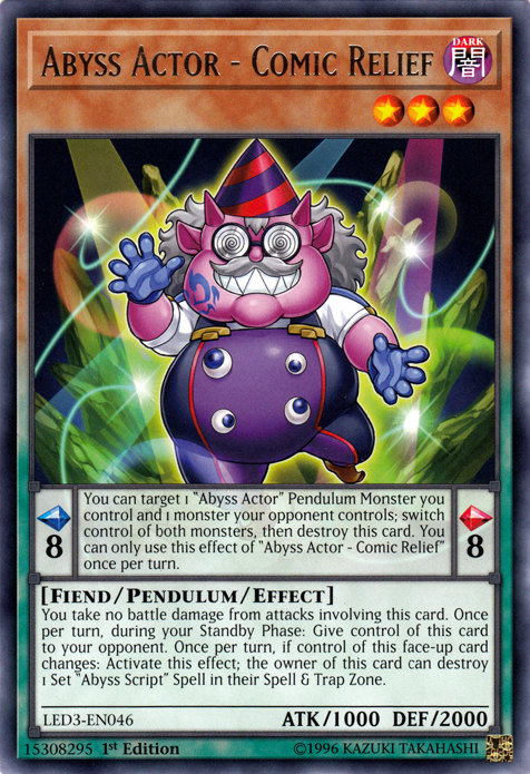 Abyss Actor - Comic Relief [LED3-EN046] Rare - Evolution TCG