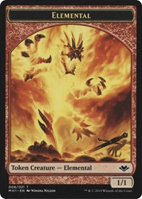Elemental (008) // Wrenn and Six Emblem (021) Double-Sided Token [Modern Horizons Tokens] - Evolution TCG