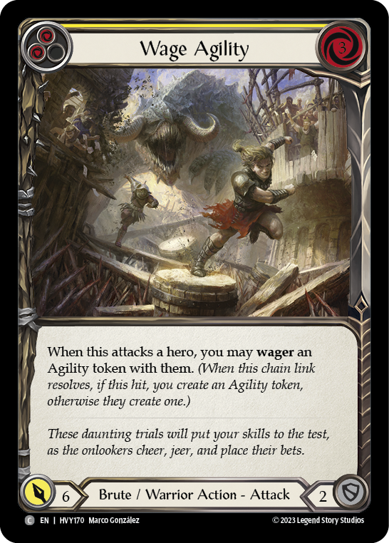 Wage Agility (Yellow) [HVY170] (Heavy Hitters) - Evolution TCG