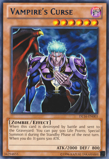 Vampire's Curse (Blue) [DL16-EN003] Rare - Evolution TCG